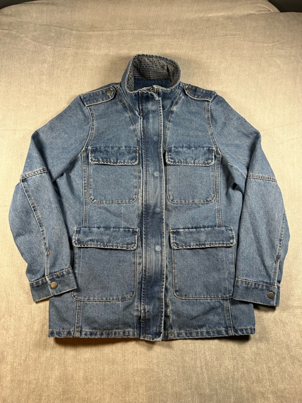 Stoosh Men's Denim Field Jacket in Blue